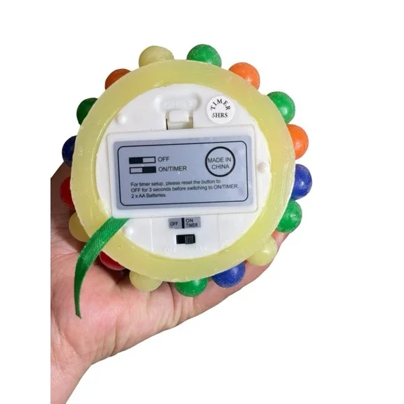 Vintage Gumdrop Candy Christmas Tree Light Up 8.75‎ Inch Colorful Tested Festive